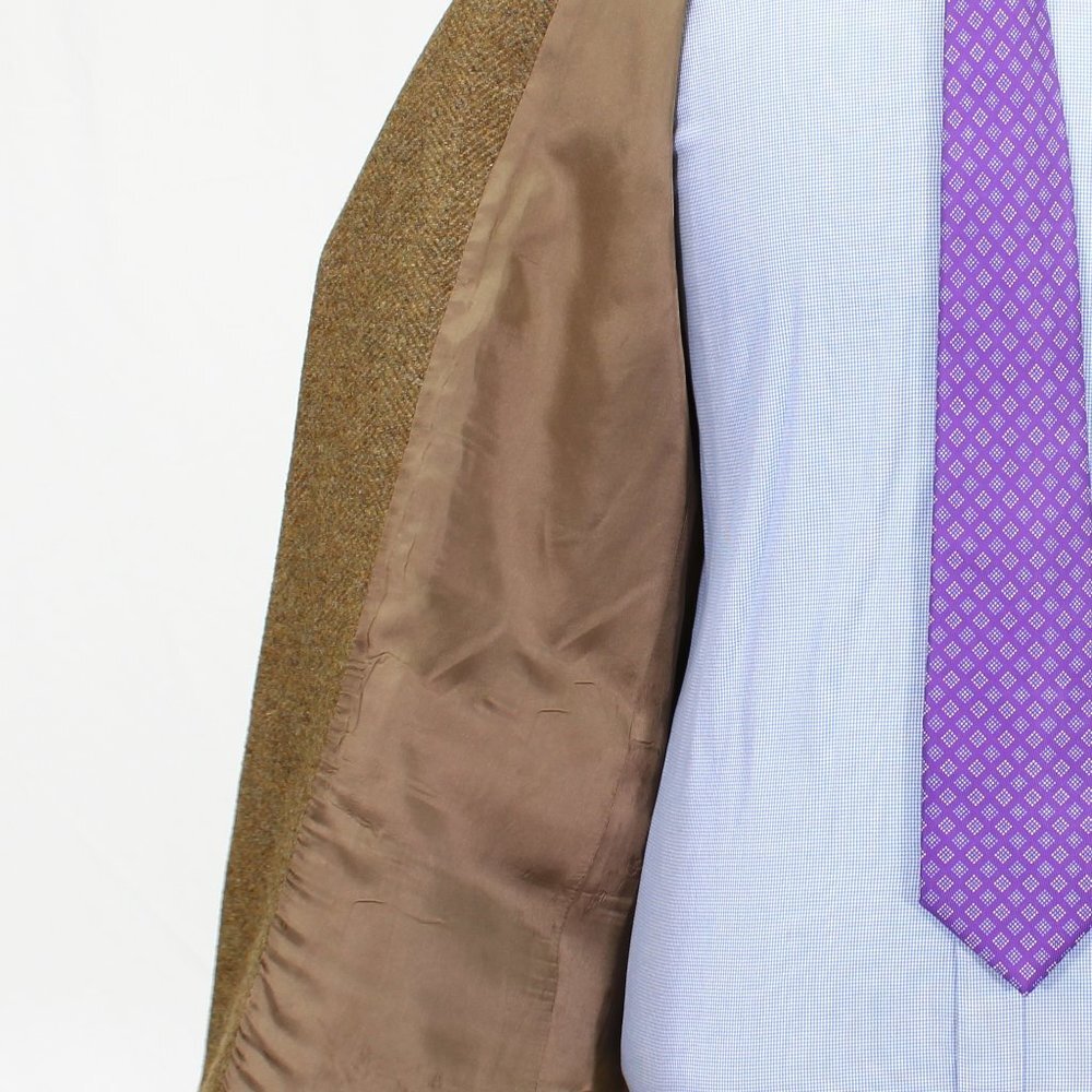 Perry Ellis 40R Brown Solid 3-Button Sport Coat Blazer Jacket V964 - Picture 9 of 11
